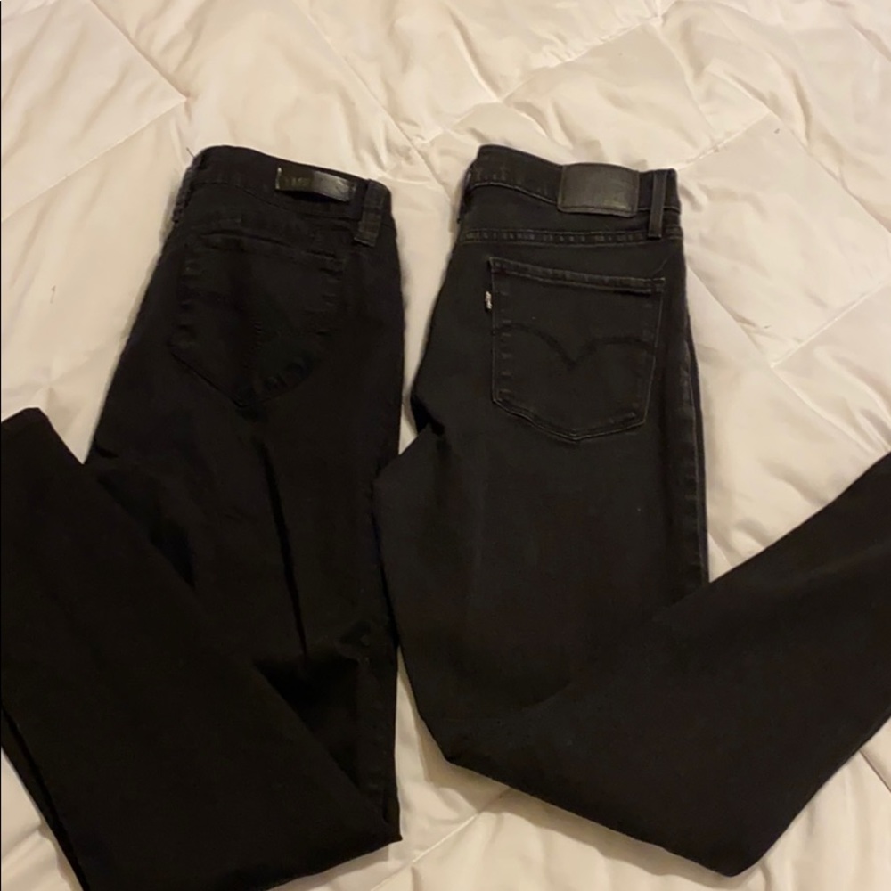 2 Levis and YMI skinny black jeans